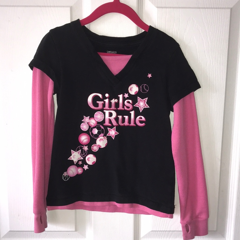 ❤️ Danskin Layered-Look Shirt - Size 6/6X